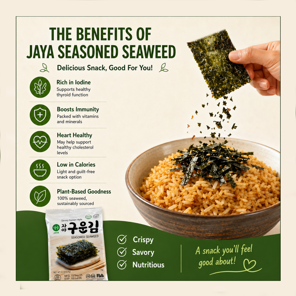 Jaya Seaweed Seasoned Nori Snack 4grams 72pcs (By 3) BOX