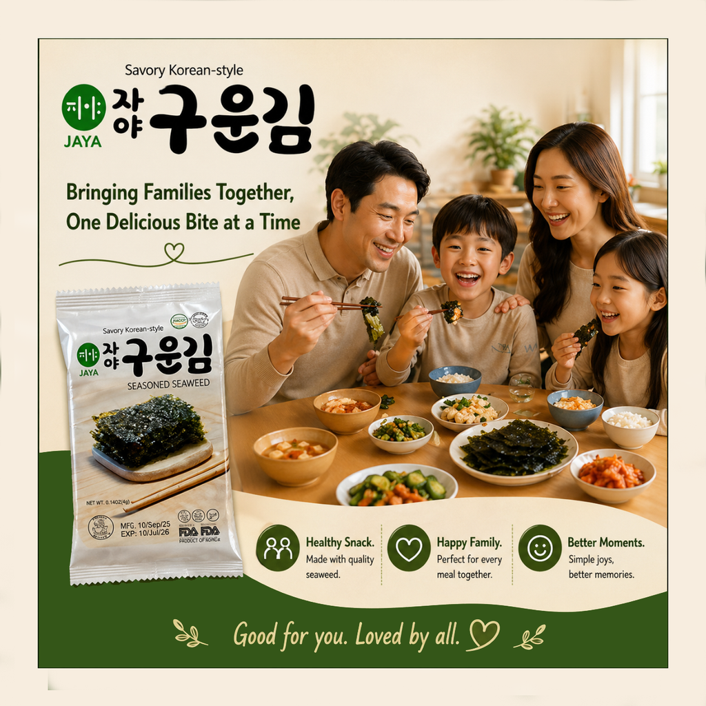 Jaya Seaweed Seasoned Nori Snack 4grams 72pcs (By 3) BOX